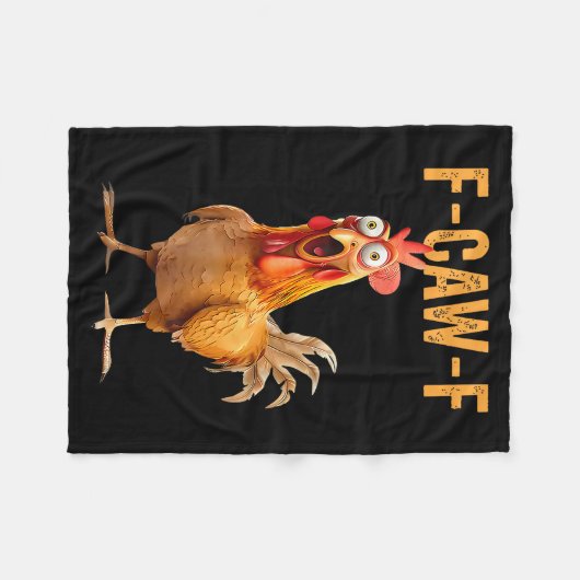 Lustiger F-caw-f Hahn Huhn Meme Hühnerfarm Wo Fleecedecke (Vorderseite (Horizontal))