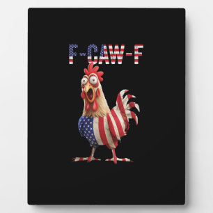 Lustiger F-Caw-F-Hahn USA-Flagge F-Caw-F-Amerikani Fotoplatte