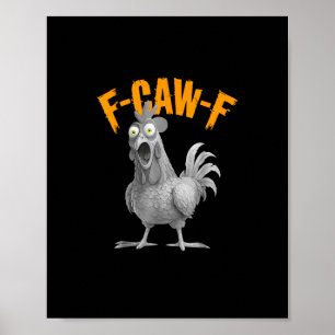 Lustiger F-Caw-F Huhn F-Caw-F Huhn Retro-Klassiker Poster