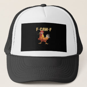 Lustiger F-Caw-F-Huhn Retro-Stil Truckerkappe