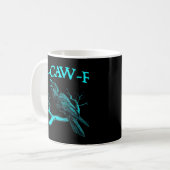 Lustiger F-Caw-F Humor Krähe Gothic Kaffeetasse (Vorderseite Links)