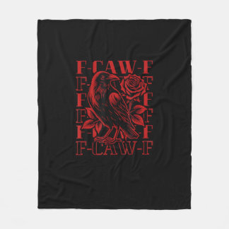 Lustiger F-Caw-F Krähe Krähe F-Caw-F Vogel Fleecedecke
