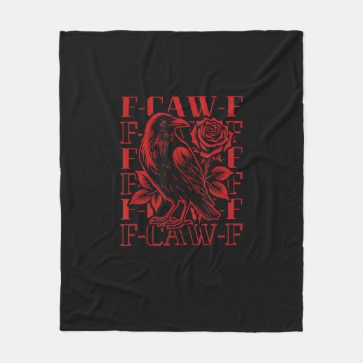 Lustiger F-Caw-F Krähe Krähe F-Caw-F Vogel Fleecedecke (Vorderseite)
