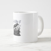 Lustiger F-Caw-F-Krähe Lustiges Halloween Retro Kl Jumbo-Tasse (Vorderseite Rechts)