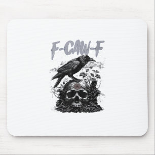 Lustiger F-Caw-F-Krähe Lustiges Halloween Retro Kl Mousepad