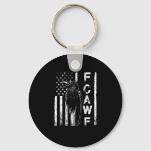 Lustiger F Caw F Krähe Mit USA-Flagge Schlüsselanhänger
