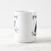 Lustiger F-Caw-F-Krähe-Rabe-Wortwitz Kaffeetasse (Mittel)