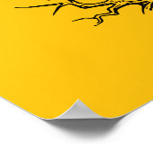 Lustiger F-Caw-F-Krähe-Rabe-Wortwitz Poster (Ecke)
