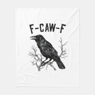 Lustiger F-Caw-F Krähe Vogel Rabe Männer Frauen Fleecedecke