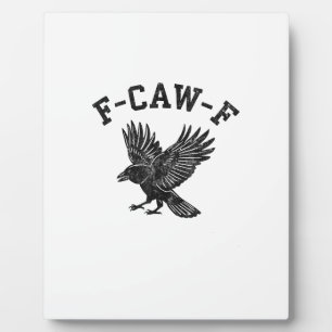 Lustiger F-Caw-F-Krähen-Ästhetik-Stil Fotoplatte