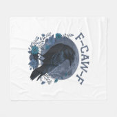Lustiger F-Caw-F Rabe Vogel F-Caw-F Krähe Klassike Fleecedecke (Vorderseite (Horizontal))