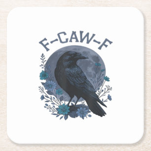 Lustiger F-Caw-F Rabe Vogel F-Caw-F Krähe Klassike Rechteckiger Pappuntersetzer