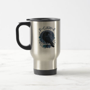 Lustiger F-Caw-F Rabe Vogel F-Caw-F Krähe Klassike Reisebecher