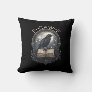 Lustiger F-Caw-F Rabe Vogel Sagt Grafik Retro Klas Kissen