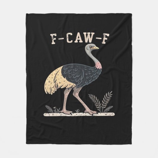 Lustiger F-Caw-F-Strauß F-Caw-F-Hahn Vogel Krähe C Fleecedecke (Vorderseite)