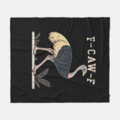 Lustiger F-Caw-F-Strauß F-Caw-F-Hahn Vogel Krähe C Fleecedecke (Vorderseite (Horizontal))