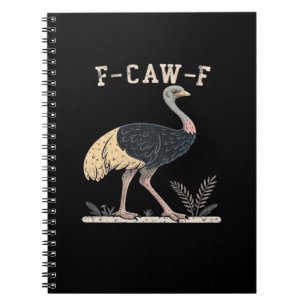 Lustiger F-Caw-F-Strauß F-Caw-F-Hahn Vogel Krähe C Notizblock