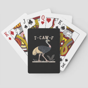 Lustiger F-Caw-F-Strauß F-Caw-F-Hahn Vogel Krähe C Spielkarten