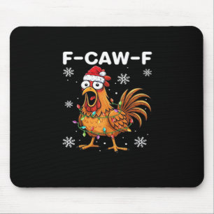 Lustiger F-Caw-F Weihnachts-Huhn Klassiker Mousepad