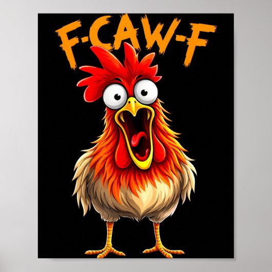 Lustiger f Kräh f Hahn Vogel Huhn Flüsterer fawk Poster (Vorne)
