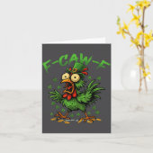 Lustiger F Kräh F Huhn Hahn Karte (Gelbe Blume)