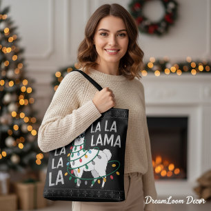 Lustiger Fa La La Lama Weihnachten Schwarzer hässl Tasche