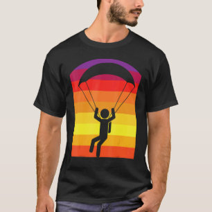 Lustiger Fallschirmspringer Retro-Sonne Skydiver F T-Shirt