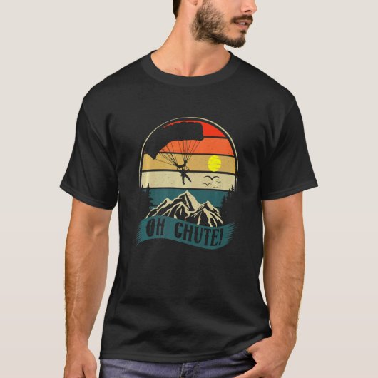 Lustiger Fallschirmspringer Springen Freier Fall O T-Shirt (Vorderseite)