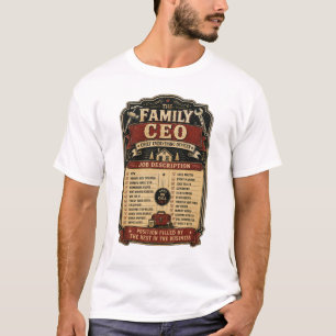 Lustiger Familien-CEO-Vater Jobbeschreibung Vatert T-Shirt