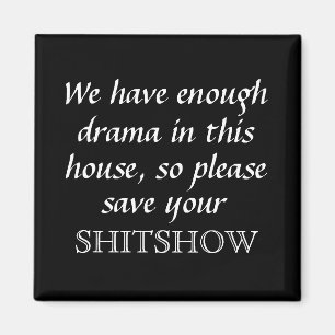 Lustiger Familien-Drama-Quadrat-Magnet Magnet