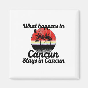 Lustiger Familienurlaub Cancun Sommer Geschenkidee Magnet
