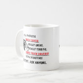 Lustiger fantastischer LKW-Fahrer Kaffeetasse (Vorderseite Links)