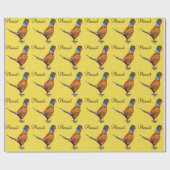 Lustiger Fasan im Hut Geschenkpapier (Flach)