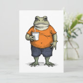 Lustiger faule Frosch Einladung (Stehend Vorderseite)