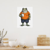 Lustiger faule Frosch Poster (Küche)