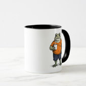 Lustiger faule Frosch Tasse (VorderseiteRechts)