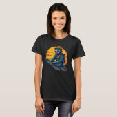 Lustiger Fauler Faultier Dachdecker T-Shirt (Vorne ganz)