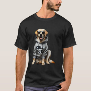 Lustiger Fauler Labrador Retriever Hund Chillin Hu T-Shirt