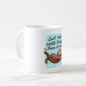 Lustiger Faultier auf einem Baum � Schaff es einfa Kaffeetasse (Vorderseite Links)