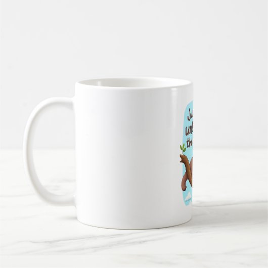 Lustiger Faultier auf einem Baum � Schaff es einfa Kaffeetasse (Links)