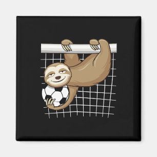 Lustiger Faultier Fußballfan - Süße Torwart Kinder Magnet