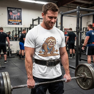 Lustiger Faultier-Gewichtheber-Gym-Sport T-Shirt