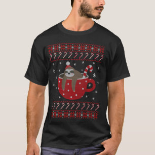 Lustiger Faultier Heiße Schokolade Weihnachten Für T-Shirt