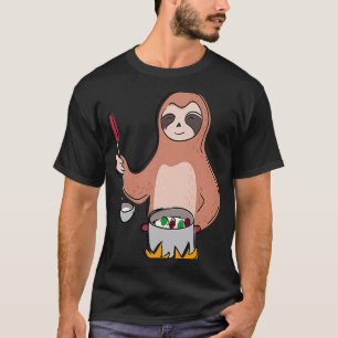Lustiger Faultier-Koch süßer Faultier-Koch Fauler  T-Shirt