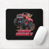 Lustiger Faultier-LKW-Monster-Valentin Langsam Abe Mousepad (Mit Mouse)