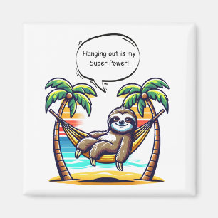 Lustiger Faultier Magnet