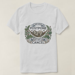 Lustiger Faultier Niemals Aufschieben, Was Man Abs T-Shirt