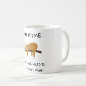 Lustiger Faultier Spruch Geschenk Tasse (VorderseiteRechts)