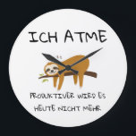 Lustiger Faultier Spruch Geschenk Uhr<br><div class="desc">ICH ATME ...  PRODUKTIVER WIRD ES HEUTE NICHT MEHR⠀⠀⠀⠀⠀⠀⠀⠀⠀⠀⠀⠀⠀⠀⠀⠀⠀⠀⠀⠀⠀⠀⠀⠀⠀⠀⠀⠀⠀⠀⠀⠀⠀
Ein Design zum lachen... ⠀⠀⠀⠀⠀⠀⠀⠀⠀⠀⠀⠀⠀⠀⠀⠀⠀⠀⠀⠀
Ein Design um Freude zu verbreiten...   ⠀       ⠀⠀   ⠀  ⠀  ⠀  ⠀    ⠀  ⠀ ⠀
Ein Design perfekt für Sie,  Ihre Freunde und Verwandte... </div>