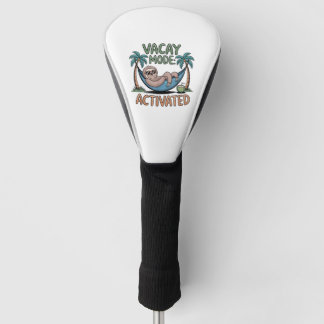 Lustiger Faultier Urlaubsmodus aktiviert Chill Url Golf Headcover